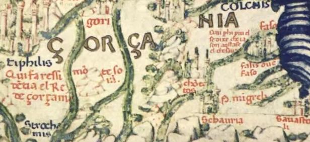 "Gorgania" i.e. Georgia on Fra Mauro map