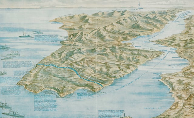 Graphic map of the Dardanelles