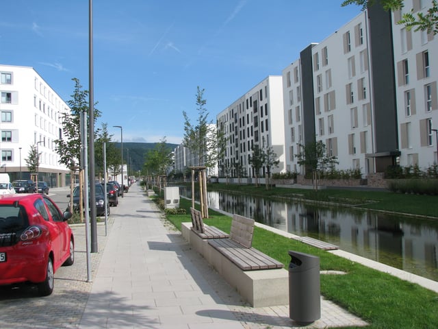 The New city district of Heidelberg, Bahnstadt, is one of the biggest passive house settlements in the world