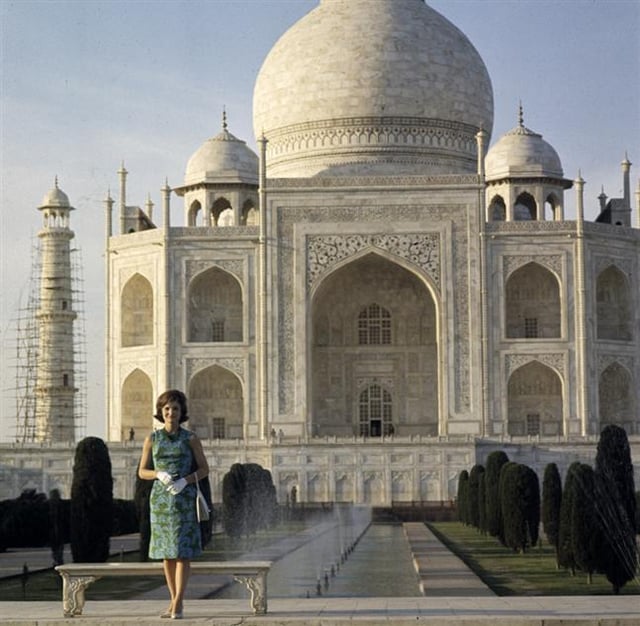 Kennedy at the Taj Mahal, Agra, Uttar Pradesh, India, March 1962