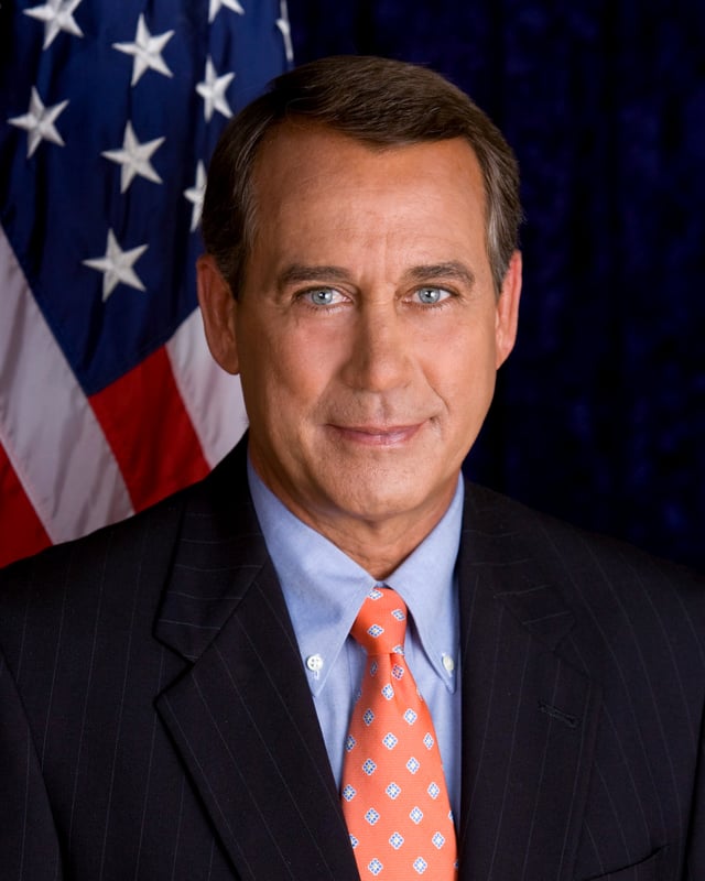 John Boehner (R-OH) served as Speaker of the House from 2011 to 2015.