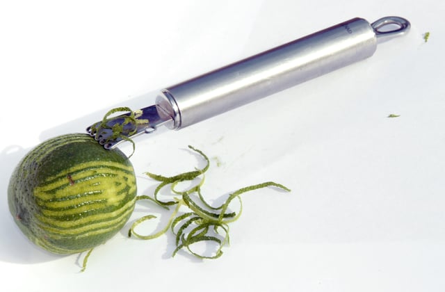 Zesting a lime