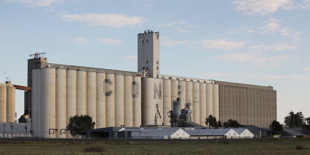 Cone grain elevator, north side of Lubbock
