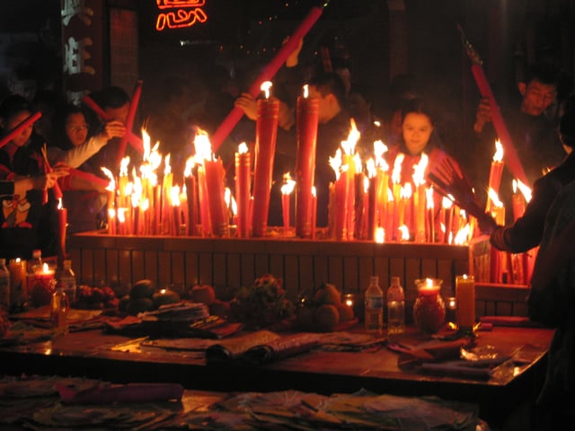 Chinese New Year eve in Meizhou on 8 February 2005.