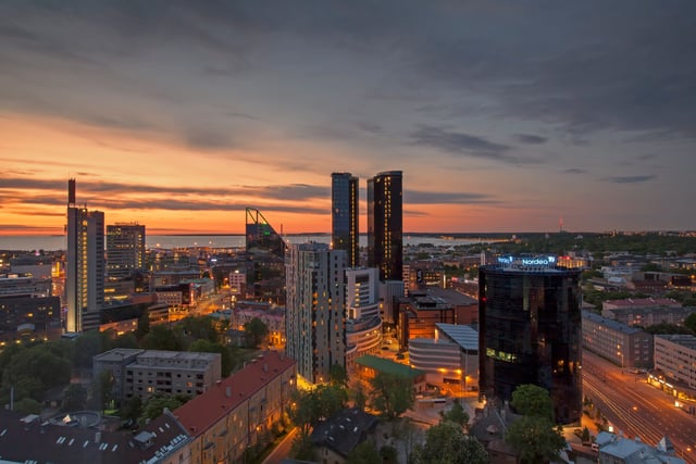 The central business district of Tallinn