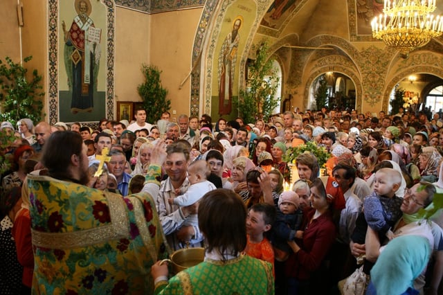 Trinity Sunday in Russia; the Russian Orthodox Church has experienced a great revival since the fall of communism