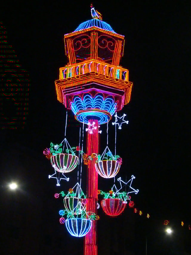 Christmas Lighting on La Playa Avenue in 2011.