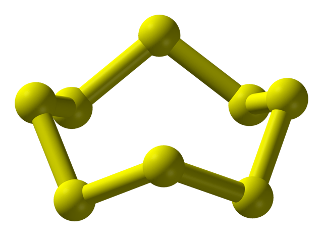 The structure of the cyclooctasulfur molecule, S8