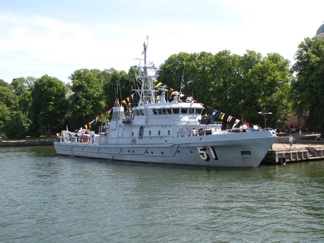 Kurki (51), a Kiisla-class patrol boat with the Finnish Navy