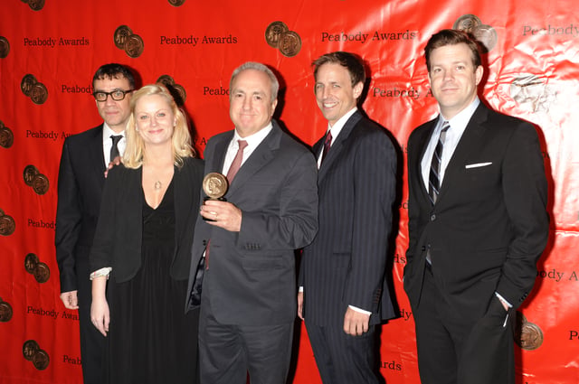 Lorne Michaels and the cast of Saturday Night Live at the 68th Annual Peabody Awards for Political Satire 2008