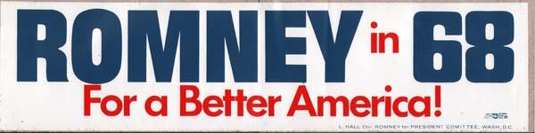 Romney campaign bumper sticker