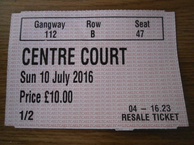 Wimbledon operates a ticket resale system where returned Show Court tickets can be purchased. All proceeds go to charity.