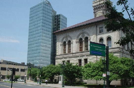 Downtown Worcester, with City Hall (1898) at right