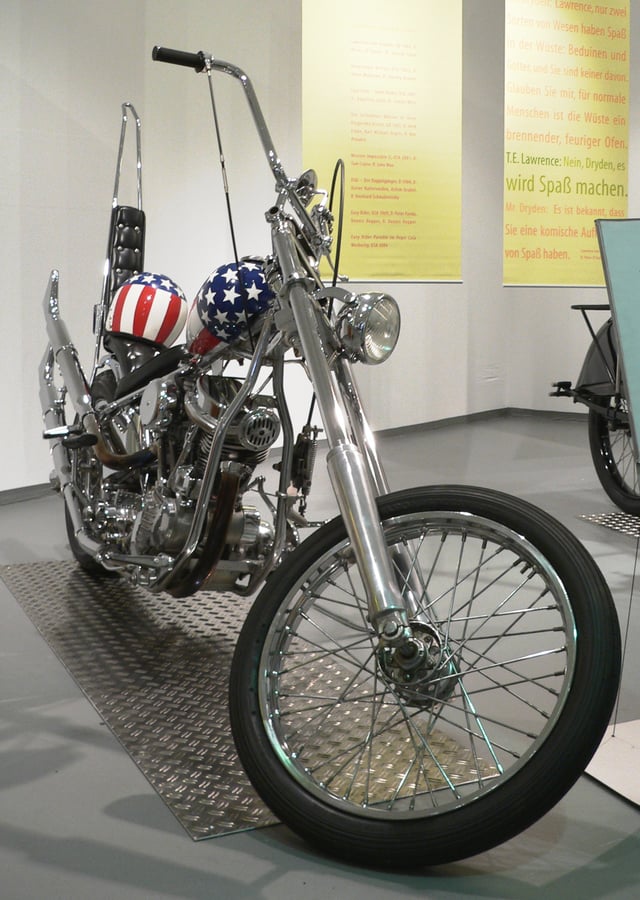 Replica of the "Captain America bike" from the film Easy Rider