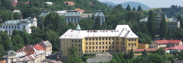School buildings in Banská Štiavnica, end of 19th - early 20th century.