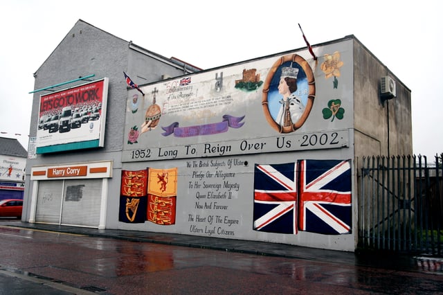 A loyalist mural in Belfast