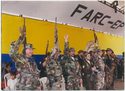 FARC commanders during the Caguan peace talks (1998-2002)