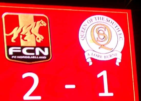 The full-time score at Farum Park.