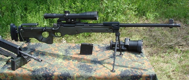The Accuracy International Arctic Warfare series of sniper rifles is standard issue in the armies of several countries, including those of Britain, Ireland, and Germany (picture shows a rifle of the German Army).