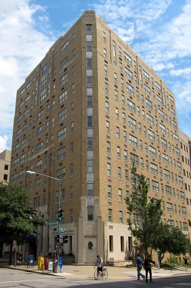 The Burns Building houses different medical research centers.