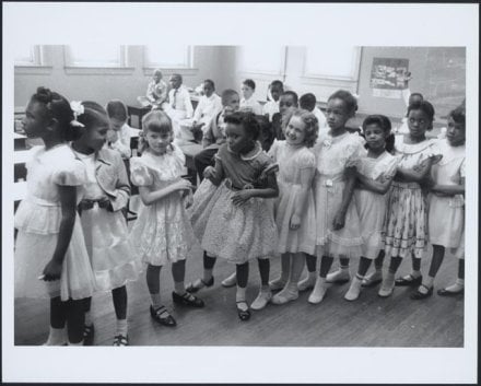 School integration, Barnard School, Washington, D.C., 1955