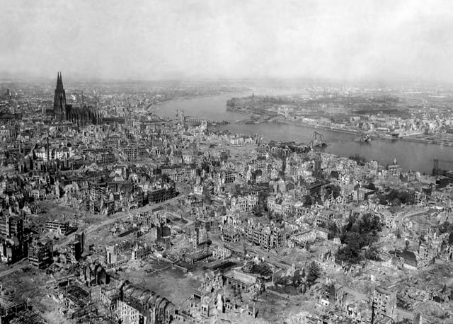 The devastation of Cologne, 1945