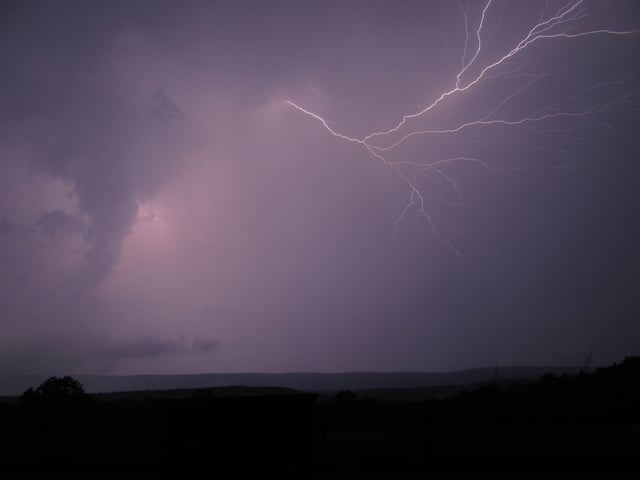 Lightning over Cacapon Mountain in West Virginia Skies