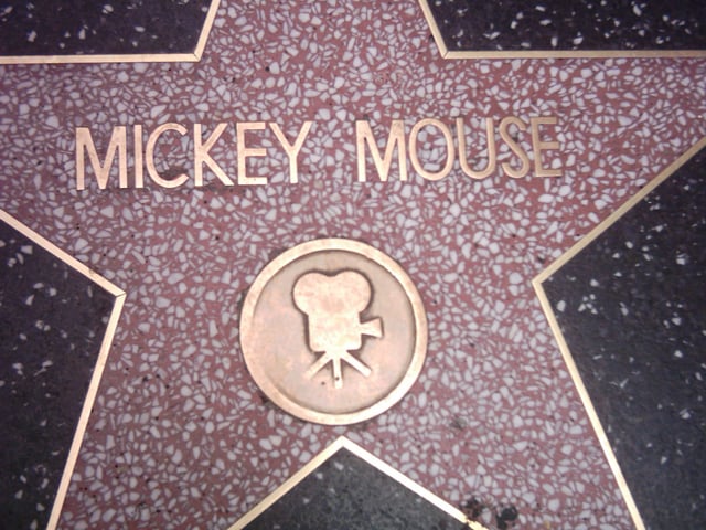 Mickey Mouse's star was the first awarded to an animated character