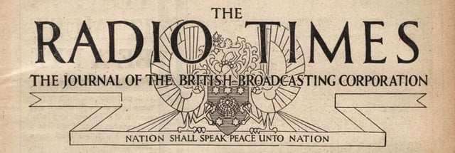 Masthead from the edition of 25 December 1931 of the Radio Times