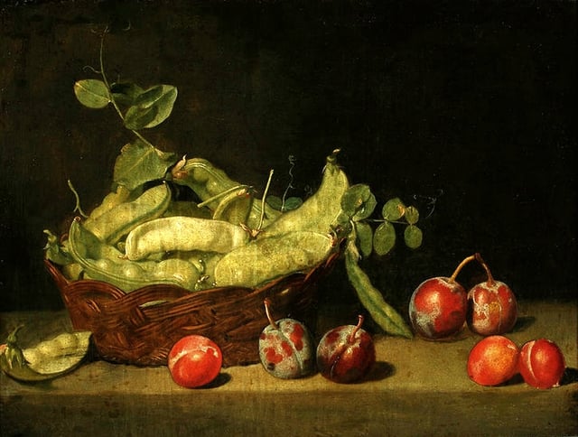 Pea in a painting by Mateusz Tokarski, ca. 1795 (National Museum in Warsaw)