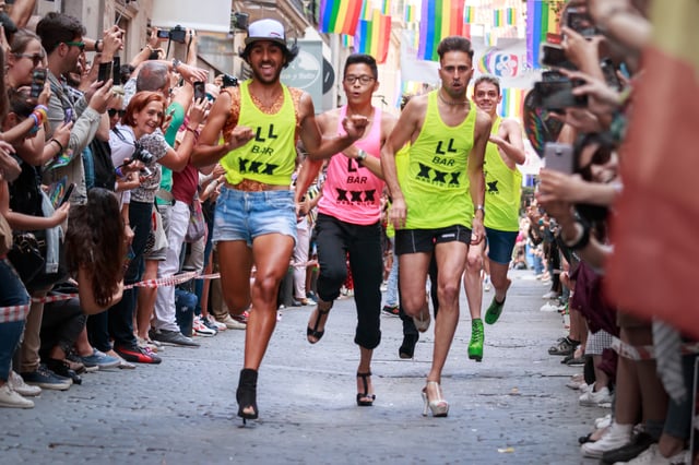 High heels race in the WorldPride Madrid 2017.