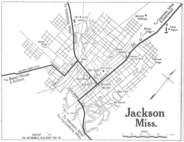 Map of Jackson in 1919