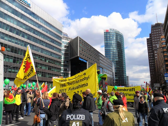 Protest against nuclear power in Berlin, Germany, March 2011