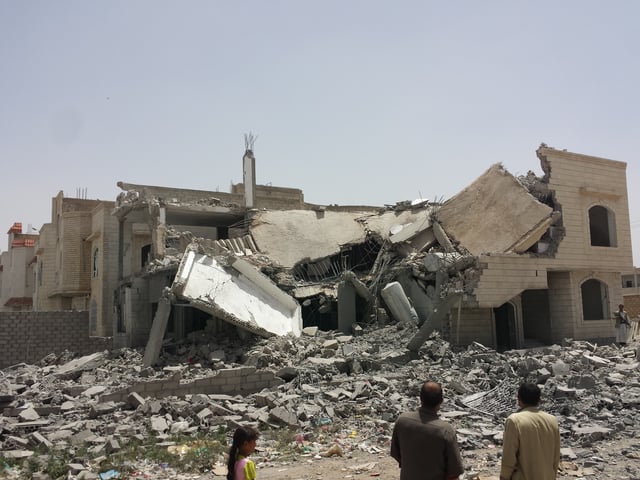 Saudi-led air strike on Sana'a, 12 June 2015: Saudi Arabia is operating in violation of international law
