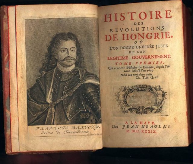 Histoire des Révolutions de Hongrie, The Hague, by Jean Neaulme, 1739