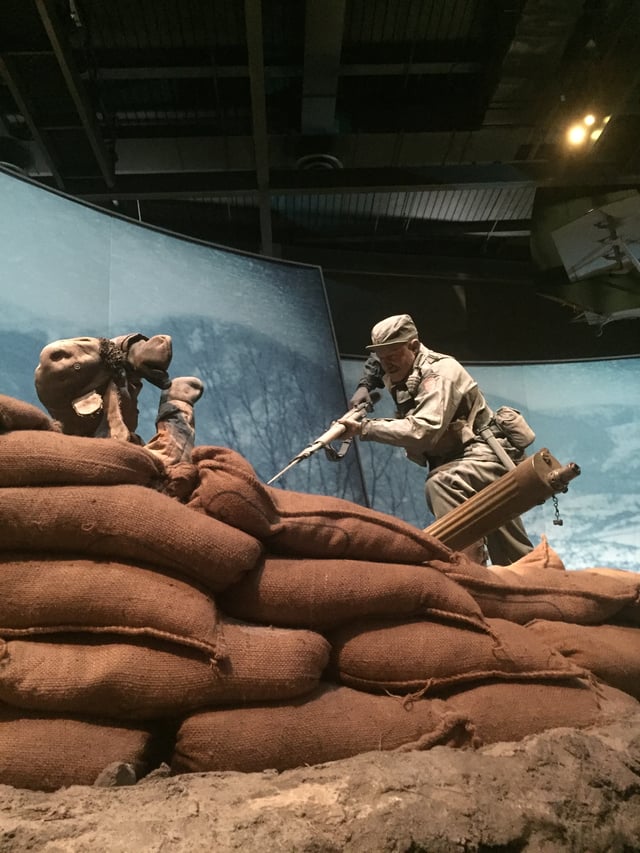 A life size diorama at the US Army Infantry Museum, Ft.