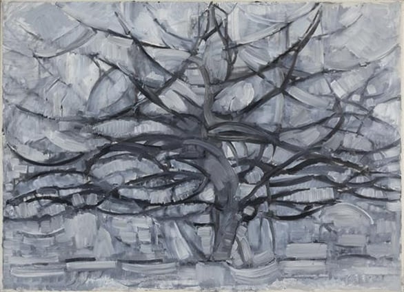Gray Tree, 1911, an early experimentation with Cubism