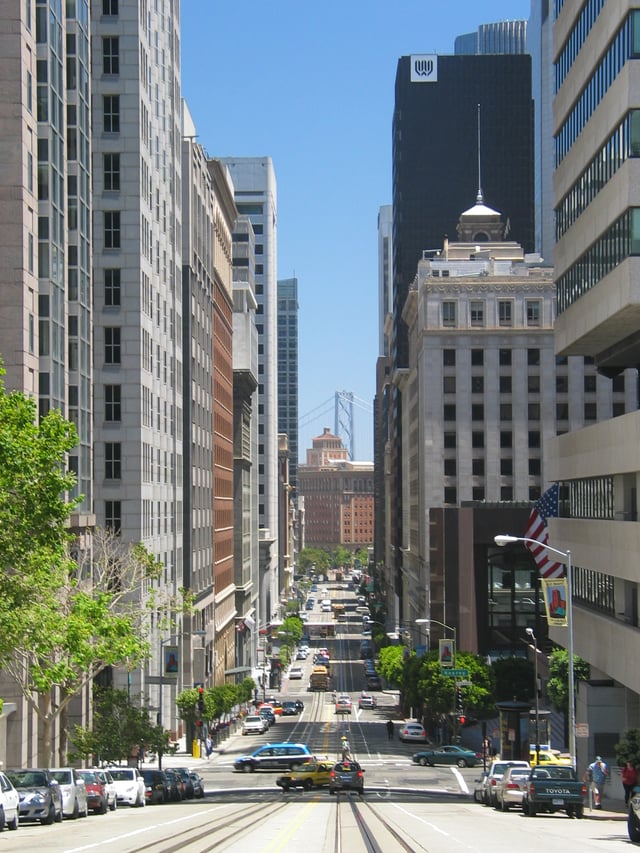 California Street in the Financial District