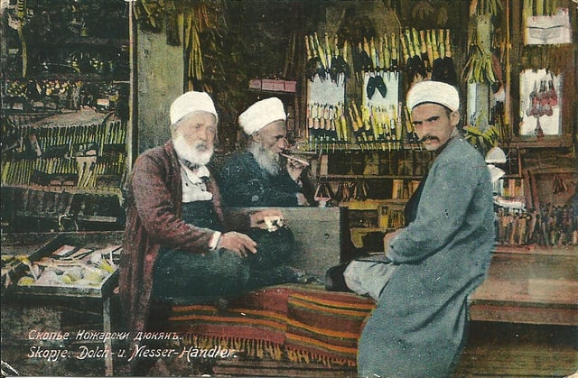 Cutlers in the Old Bazaar around 1900.