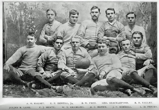 The first football squad at the University of Georgia in 1892.