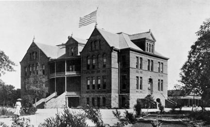 Old Main on the Arizona Territorial Normal School (future Arizona State University) campus, circa 1890