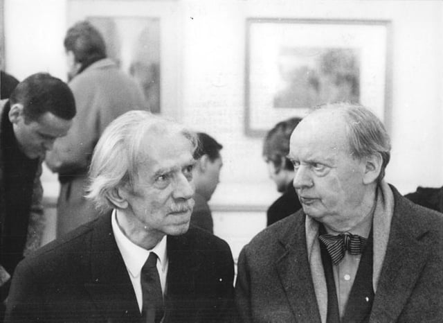 Berlin 1966: Hans Scharoun (right), Otto Nagel (left)