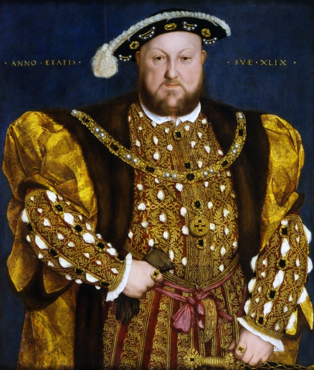 Portrait of Henry VIII by Hans Holbein the Younger circa 1540