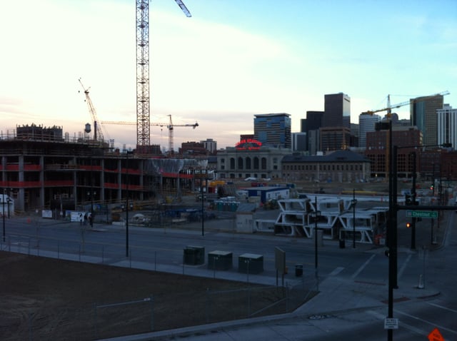 Construction in Denver's booming Union Station neighborhood