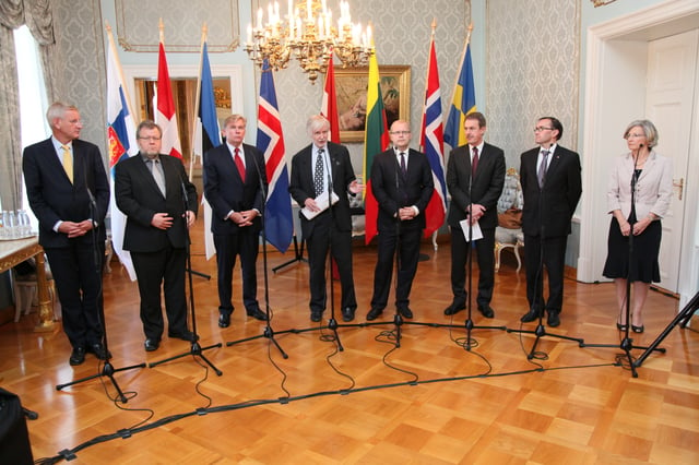 Foreign ministers of the Nordic and Baltic countries in Helsinki, 2011