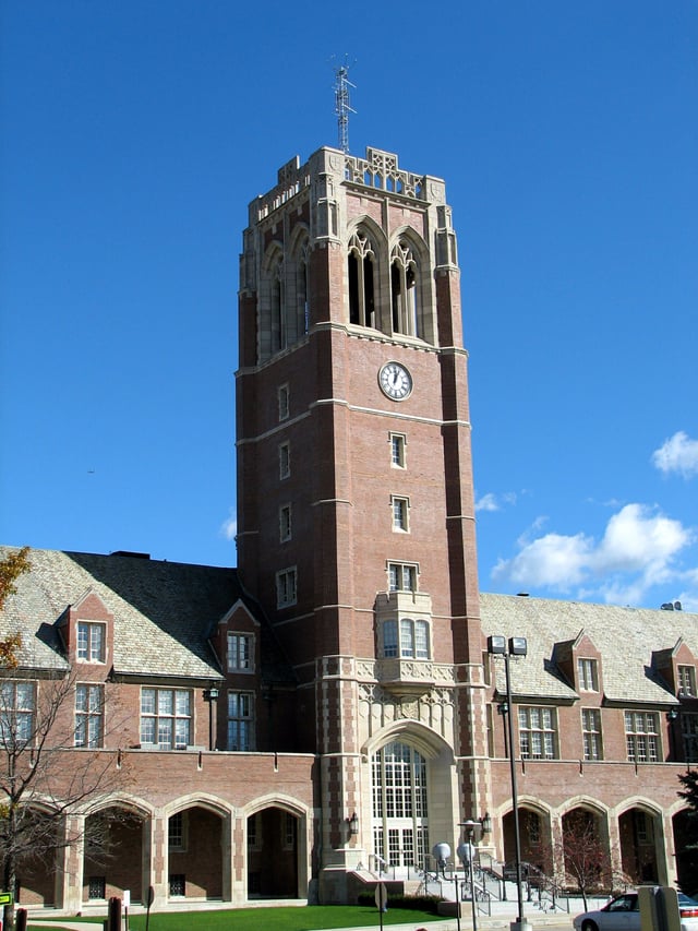 John Carroll University administration building tower.