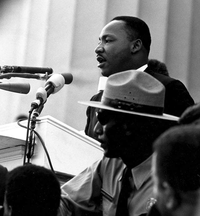 Arguably the most recognized Alpha Phi Alpha member, Martin Luther King Jr. delivered his "I Have a Dream" speech in front of the Lincoln Memorial during the 1963 March on Washington.