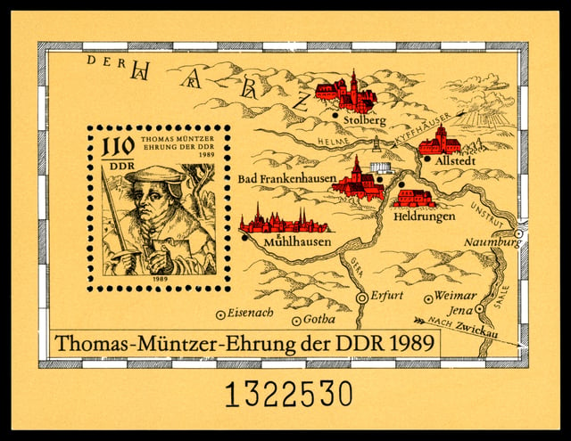 Stamp of Thomas Müntzer