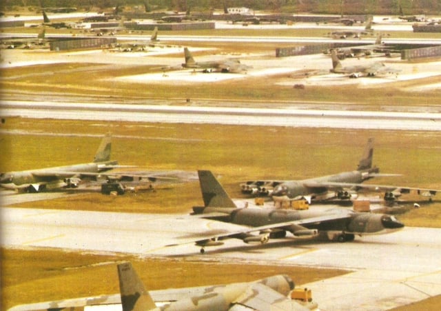 B-52 at Andersen Air Force Base, during Operation Linebacker II in the Vietnam War, 1972