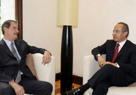 Felipe Calderón with Vicente Fox Quesada